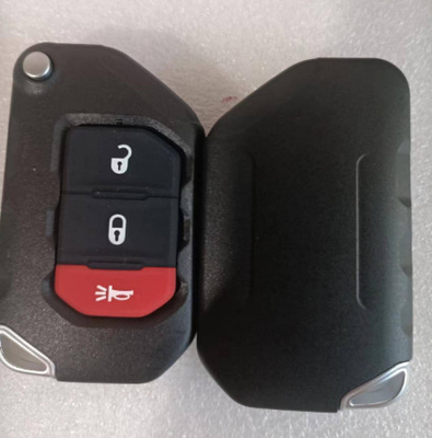 433Mhz 2 + 1 pulsante FCC OHT1130261 4A Chip Keyless Flip Key per Jeep Wrangler
